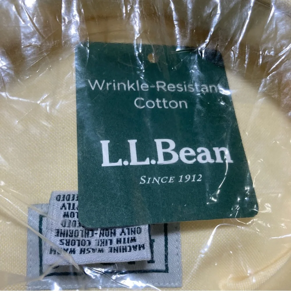 L.L. Bean Classic Wrinkle Resistant Oxford Shirt Men's 15 34 Sun Yellow NWT - Picture 5 of 12